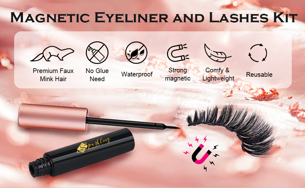5D Sahte Vizon Kirpikler ve Eyelinerlı Manyetik Kirpikler ile güzelliğinizi kucaklayın