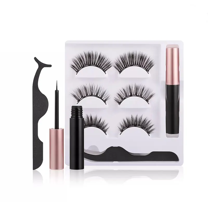 Magic Liner'lı 3 Çift Manyetik Kirpik Kiti