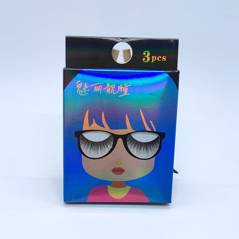 Doğal Görünümlü İnce Kirpikler 3D Kirpikler 3 Çoklu Paket Yumuşak Pamuklu Bant